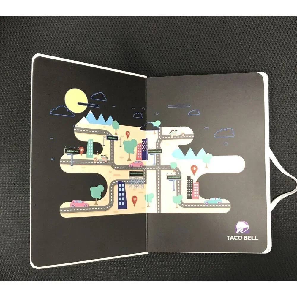 Taco Bell Journal With Pouch On Inside Back Cover. New Condition